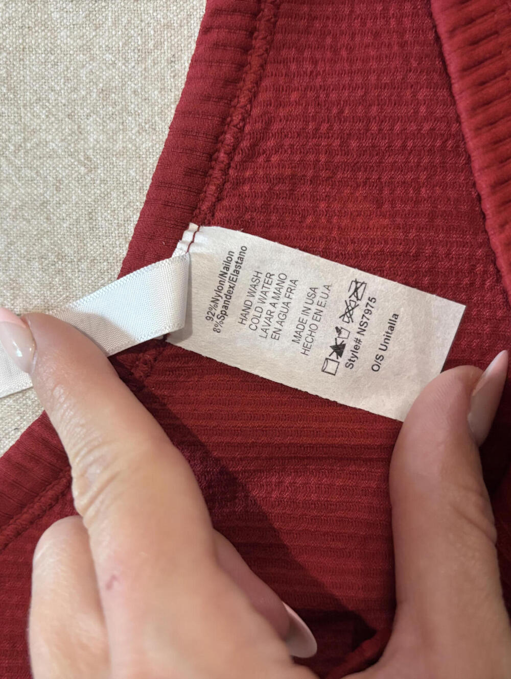 Nikibiki Red Ribbed One Shoulder Tank - Picture 3 of 5